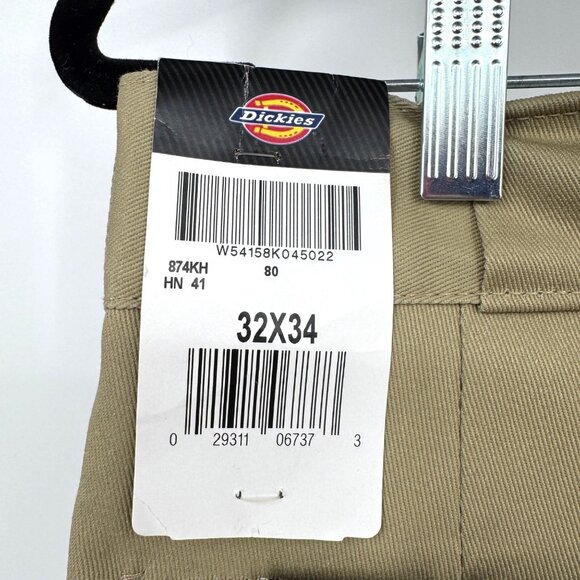 Dickies Mens 874 Original Fit Work Pants 32X34 Khaki Wrinkle Resistant Stain Rel - Picture 5 of 9